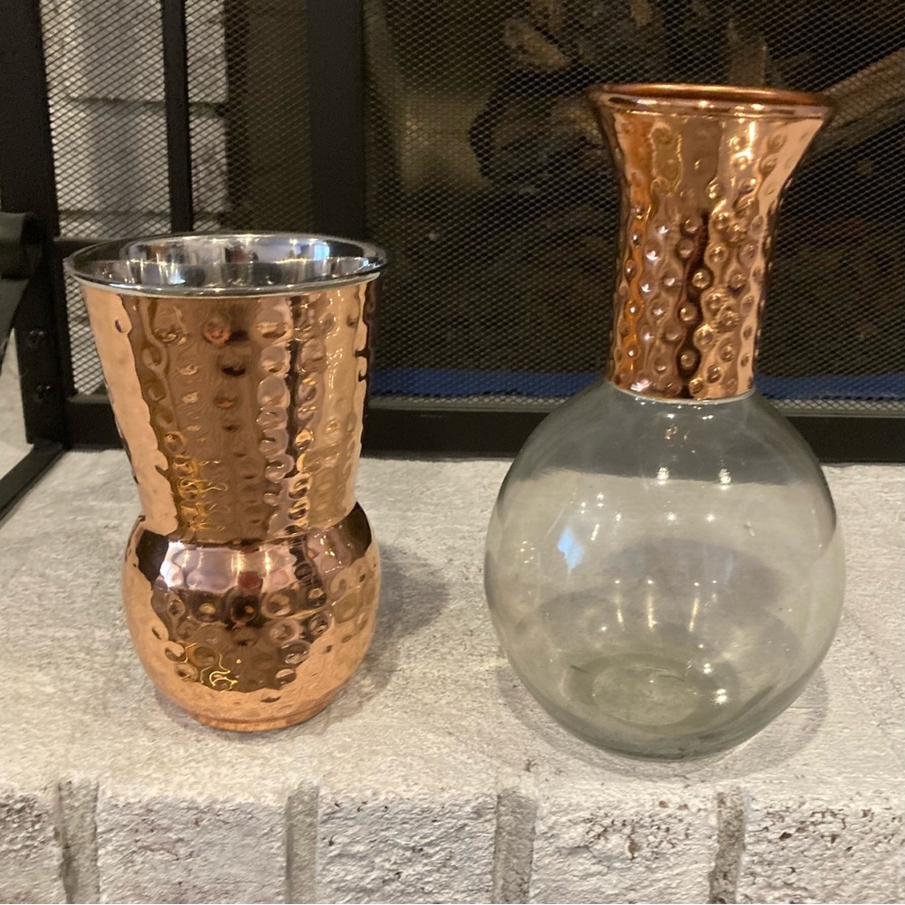 Copper vases
7” and 8”